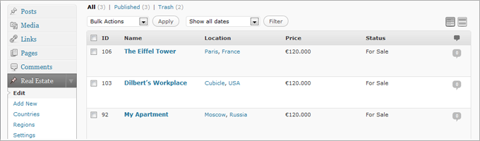 Custom Post Types in WordPress 3.0
