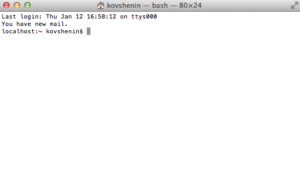 Terminal in OS X