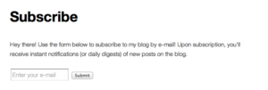 Jetpack Subscription Form