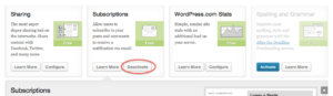 Disable Jetpack Subscriptions
