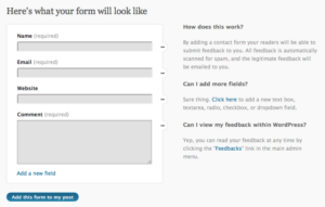 Jetpack Contact Forms
