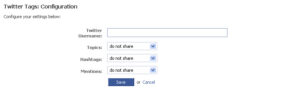 Facebook API Experiments: Twitter Tags