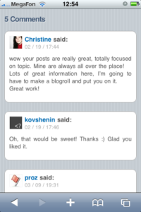 WordPress iPhone wpTouch