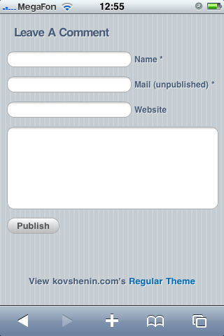 WordPress iPhone wpTouch