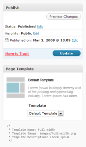 WordPress Page Templates
