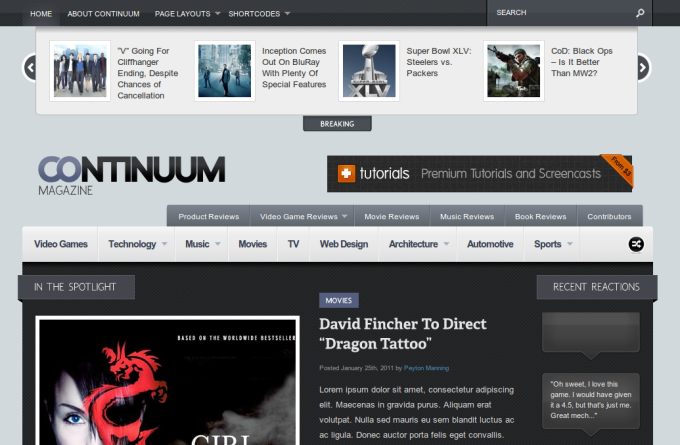 Continuum WordPress Theme