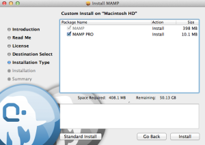 Installing MAMP