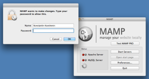 MAMP Configuration Password