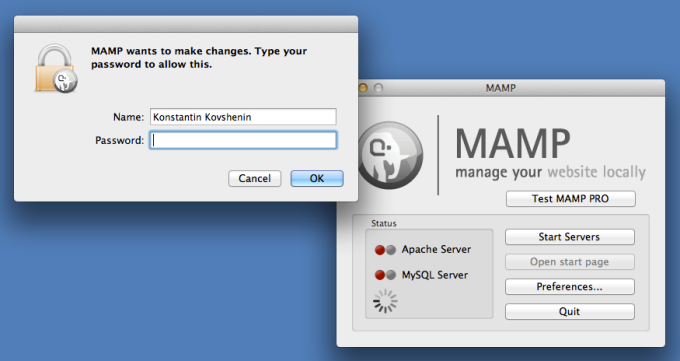 mamp install mac