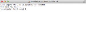 Terminal in OS X