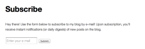 Jetpack Subscription Form