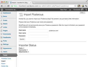 Posterous Import to WordPress.com