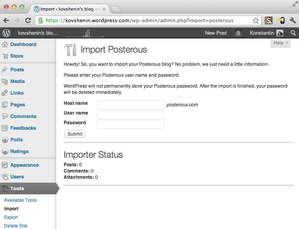 Posterous Import to WordPress.com