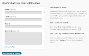 Jetpack Contact Forms