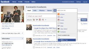 Facebook API Experiments: Twitter Tags