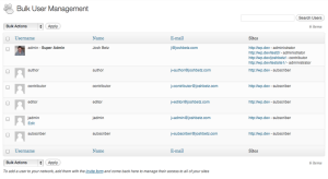 Bulk User Management Plugin