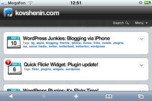 WordPress iPhone wpTouch