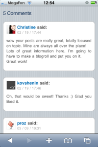 WordPress iPhone wpTouch
