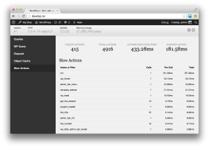 Debug Bar Slow Actions
